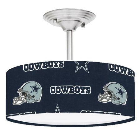 CEILING FAN DESIGNERS Ceiling Fan Designers 13LIGHT-NFL-DAL 13 in. NFL Dallas Cowboys Football Ceiling Mount Light Fixture 13LIGHT-NFL-DAL